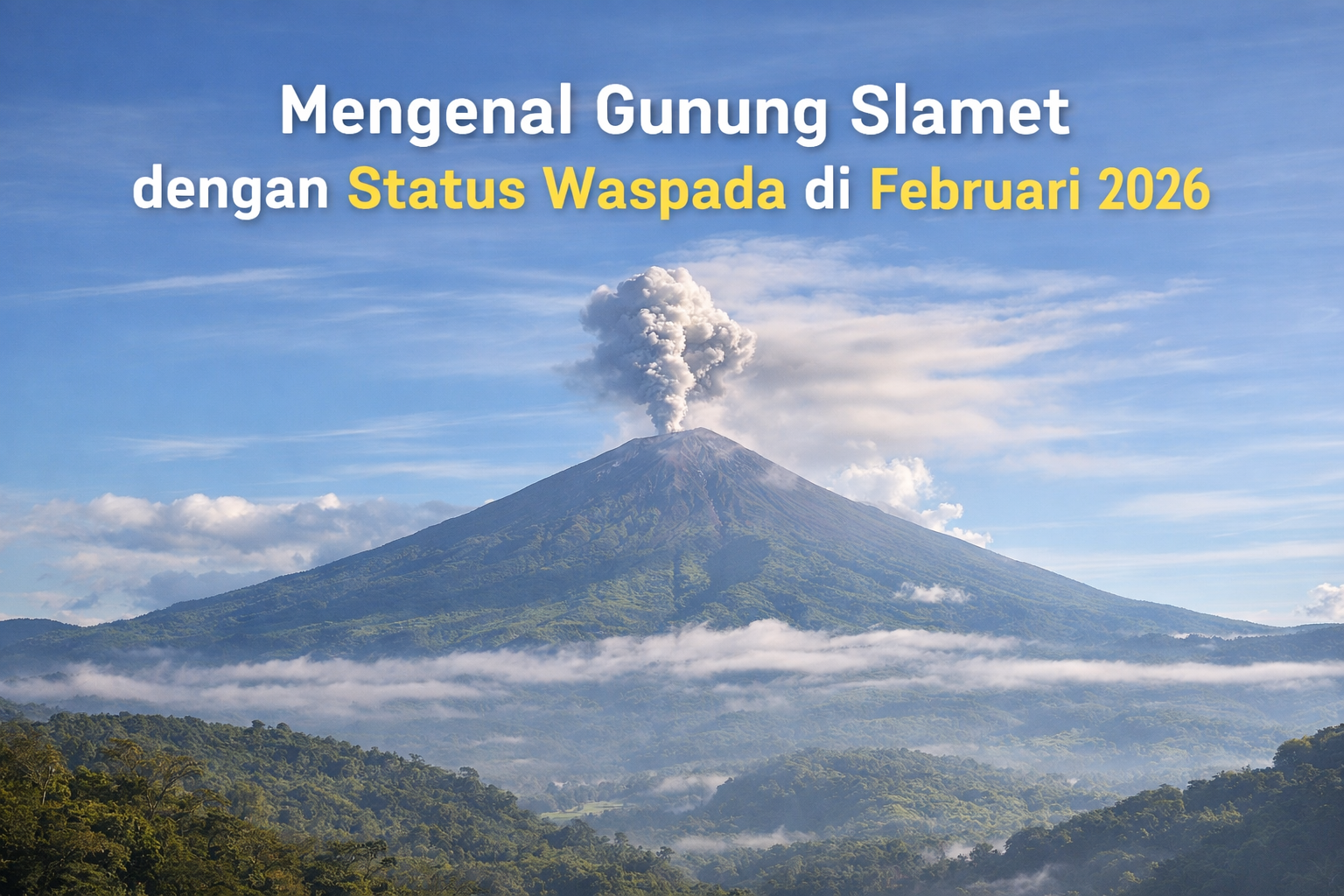 Mengenal Gunung Slamet dengan Status Waspada di Februari 2026
