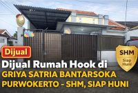 Dijual Rumah Hook di Griya Satria Bantarsoka Purwokerto – SHM, Siap Huni