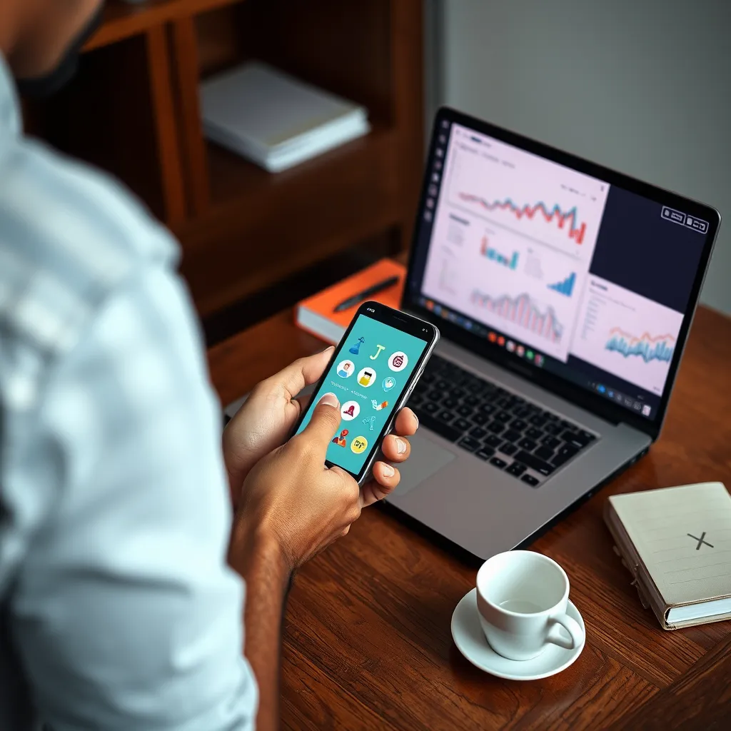 Pemilik kost mengkalkulasi margin keuntungan dan proyeksi pendapatan kost Purwokerto di laptop