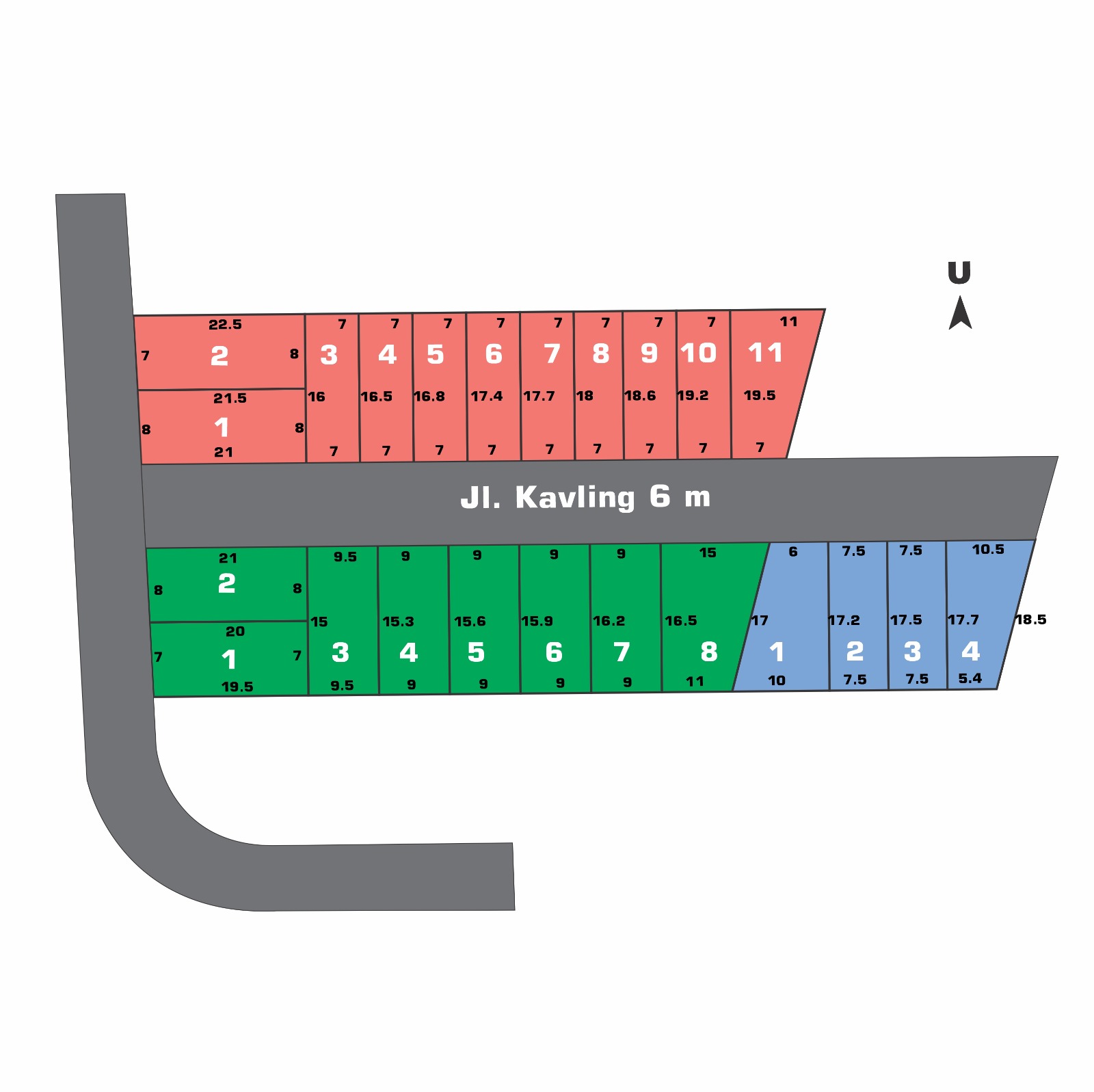 siteplan Kavling Purwokerto area Banjarsari